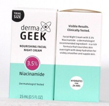 2 Count Derma Geek 0.5 Oz 3.5 Niacinamide Nourishing Facial Night Cream