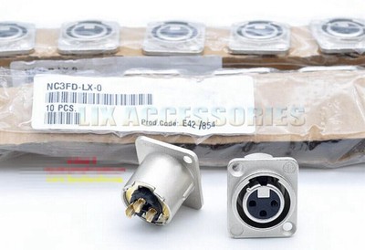 10PC NC3FD-LX-0 XLR   socket Balanced female chassis connector #A6-30*