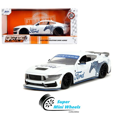 Jada 1:24 2024 Ford Mustang Dark Horse – White – Bigtime Muscle