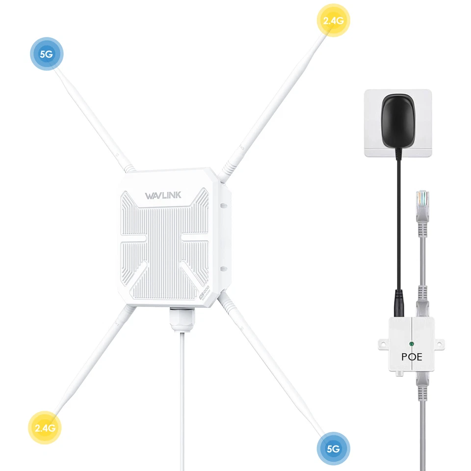 AERIAL HD8S AC1200 WiFi 5 Outdoor WiFi Extender Dual Band Access Point - Image 3 of 4