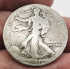 1941 D Silver Walking Liberty Half Dollar Below Melt Value
