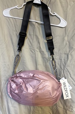 WILDFOX Puffer Rose Clair Light Pink Crossbody NWT Adjustable Straps