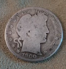 1900 Barber Quarter Silver Coin 25C KM# 116 Circulated US