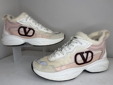 Valentino Garavani Women  s Size 7.5 US / 38 EUR/ 5 UK Sneakers Pink/White Logo