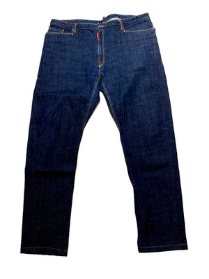 DSQUARED2 mens DEAN AND DAN BLUE DENIM STRAIGHT LEG UTILITY Officer JEANS Sz 50