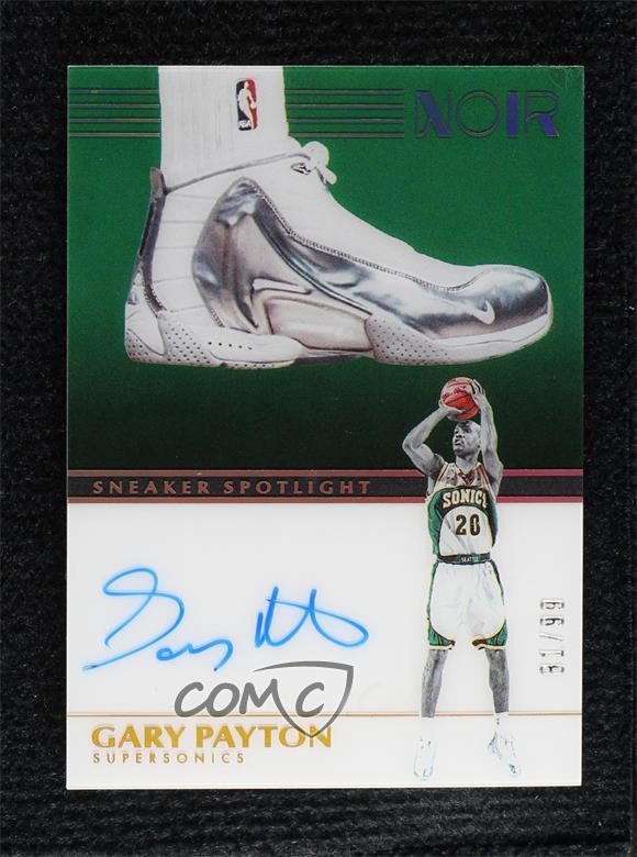 2019-20 Panini Noir Sneaker Spotlight 81/99 Gary Payton #SNS-GPT Auto HOF 18ms