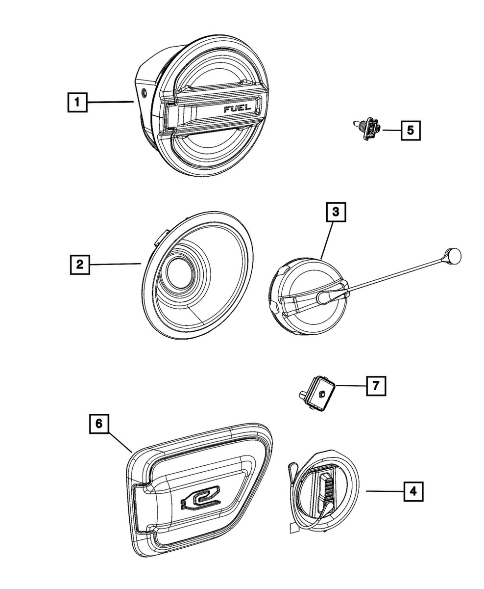 Genuine Mopar Fuel Door Tappet Kit 68509685AC | eBay