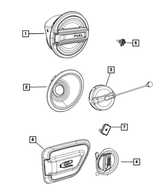 Genuine Mopar Fuel Door Tappet Kit 68509685AC | eBay