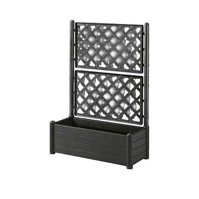 Stefanplast rectangular planter Pflanzgefäß 80L Graphit 100x43x142cm