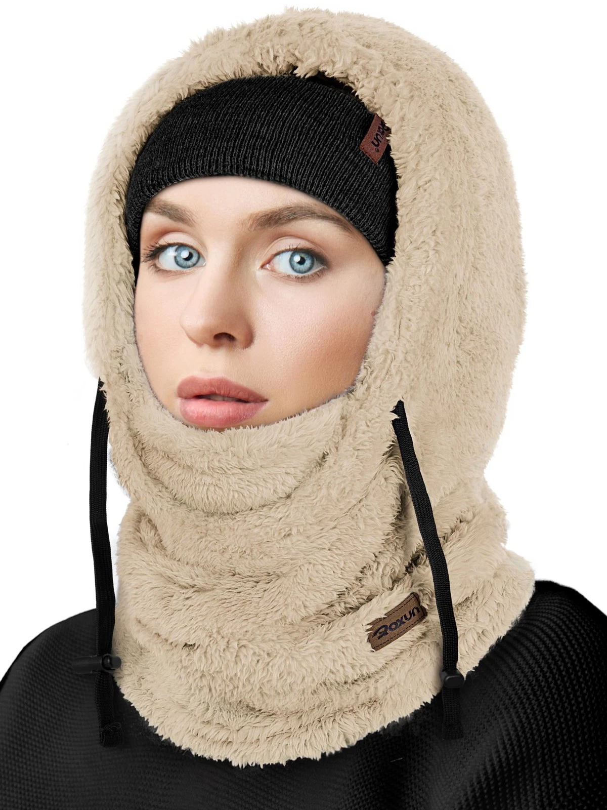 Ski Mask Fleece Balaclava, Windproof Face Mask Winter Warm Neck Cover Hat Hoo...