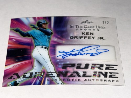 2025 Leaf Game Used Sports Pure Adrenaline Ken Griffey Jr. Auto SSP #d 1/2!!!