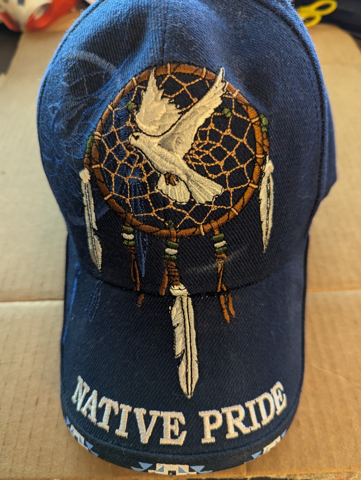 Native Pride Baseball Cap Blue with Embroidery On… - image 1