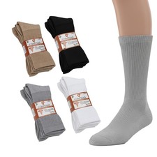 3-12 Pairs Mens Diabetic Crew Socks Health Circulatory Non-Binding Cotton 9-13