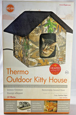 K H Thermo Outdoor Kitty House Heated Indoor Outdoor Cat Igloo Realtree Edge 20W