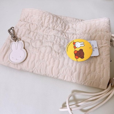 Miffy 2024 Quilted One Shoulder Bag Drawstring Women JPN Studio Clip Limited Edi