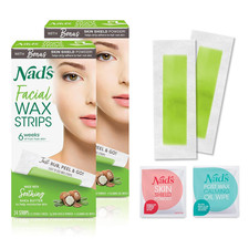 Facial Wax Strips, Fragrance Free, 48 Count Pack of 2 
