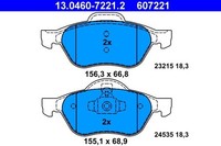 ATE BremsbelÄGe Renault Megane BM0/1 CM0/1 KM0/1 LM0/1 EM0/1 ScÉNic JM0/1