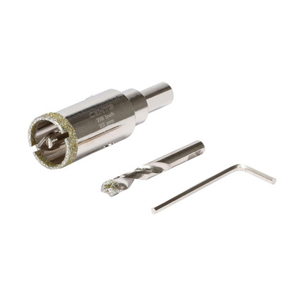 7/8 Zoll 22mm Fliesenbohrer-Set Diamantbohrer Fliesen Glasbohrer mit Zentrierboh
