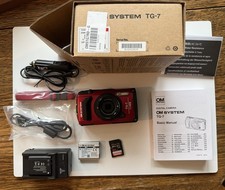NEW OM System Tough TG-7 Digital Camera W/ 50 Piece Kit, Extra Batt, 64GB Card 