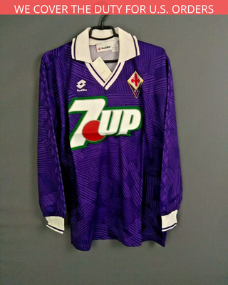 Fiorentina Jersey 1992 1993 Home Long Sleeve L Shirt Maglietta