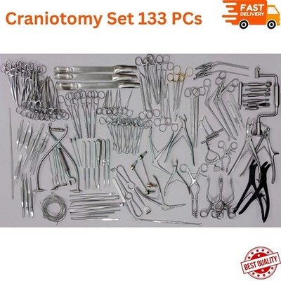 Craniotomy Set 133 PC For Neuro Surgery Operation Kit Stainless Steel Instrument