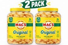 (2 Pack) Mac's Original Chicharrones Pork Rinds, Pork Skins, 11 oz Canister