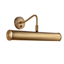 Wall Light Brass Turner Picture Antique 355mm Endon PL350-E14-SWAN