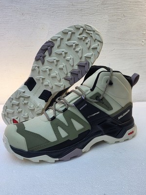 New Salomon X Ultra 4 Mid GTX Gore Tex Hiking Outdoor Trail Boots Green Womens 8