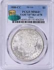 1880-CC Morgan Silver Dollar 8/7 Reverse of 1878 VAM-7 *Hit List 40* PCGS MS-64+