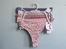 JESSICA SIMPSON 5 Pack Women's S Bikini Panties Black Pink Red White