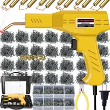 Plastic Welder Kit 800PCS Staples DIY Bumper Repair Portable Toolbox Yellow