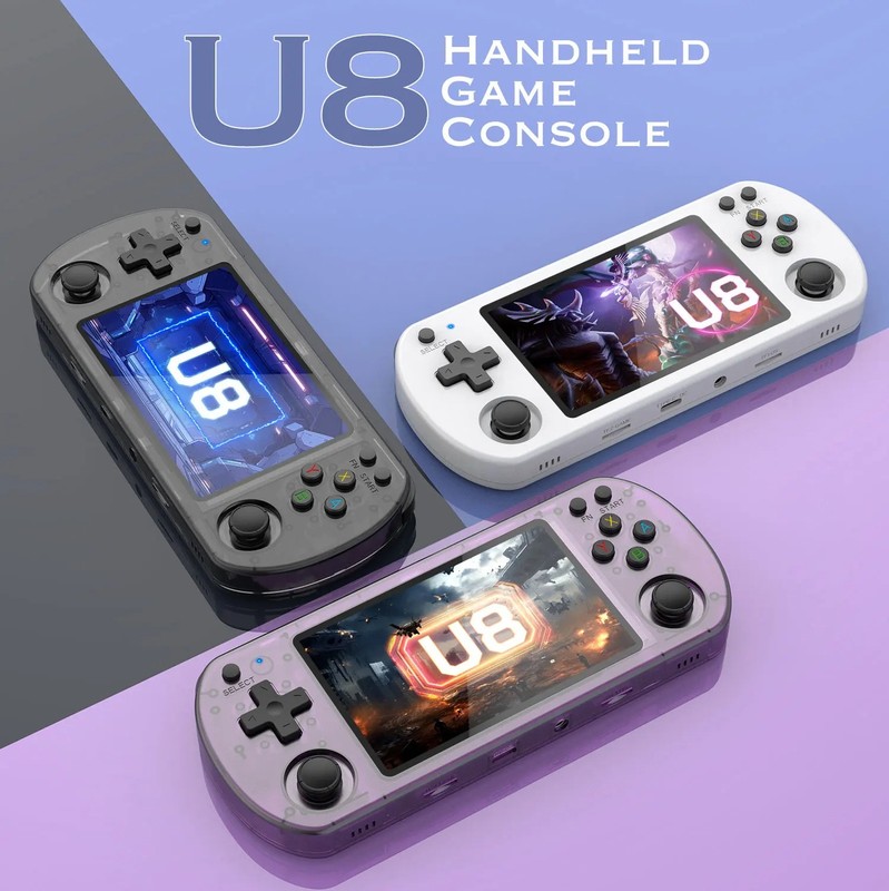 2026 New Upgraded U8 Retro Handheld Game Console, 128GB Mini Video Game