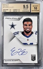 🔥 Ezekiel Elliott Signed (RC) 2016 Panini Donruss Elite Pen Pals  Beckett 9.5