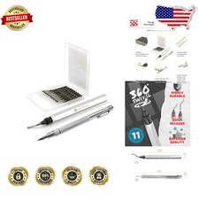 Deburring Tool Kit 11 HSS Swivel Blades Tungsten Carbide Scribe Professional