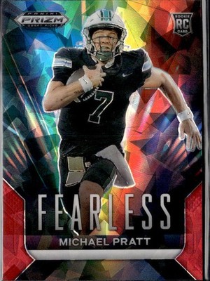 2024 Panini Prizm Draft Picks Michael Pratt #F-MP Fearless Red Ice
