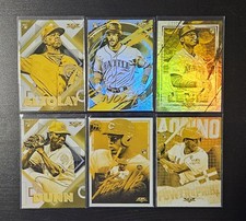 Lot of 6 - 2020 Topps Baseball Fire Gold Minted Rookie Parallels
