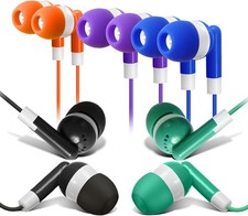 Bulk Earbuds 50 Pack for Classroom Wholesale Headphones 50 pack Multi