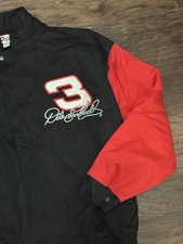 Dale Earnhardt Red Black Embroidered Zip Jacket Adult XL Competitors View