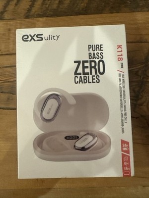 Exs Utility Pure Bass Zero Cables K118 Bluetooth Translating Ear Buds New In Box