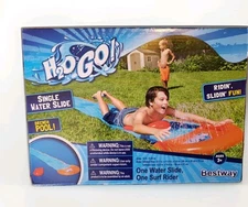 NEW Bestway H20 GO! Single Slip N Slide Aqua Ramp Drench Pool 18ft Water Swim