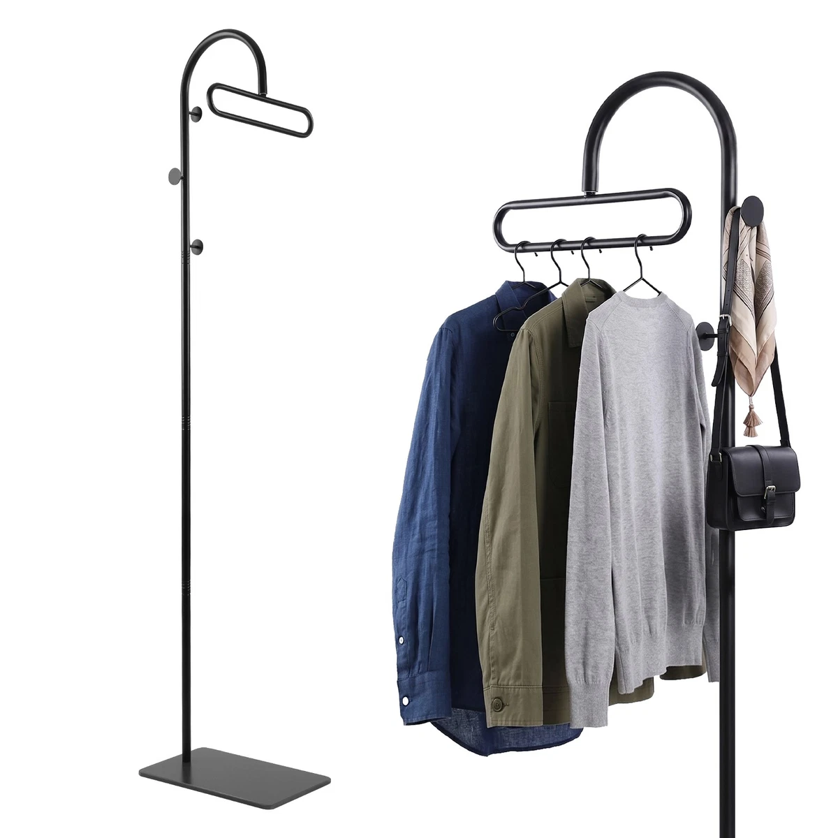 Garderobenständer Kleiderständer Metallgarderobe für Rucksäcke Hüte Regenschirme