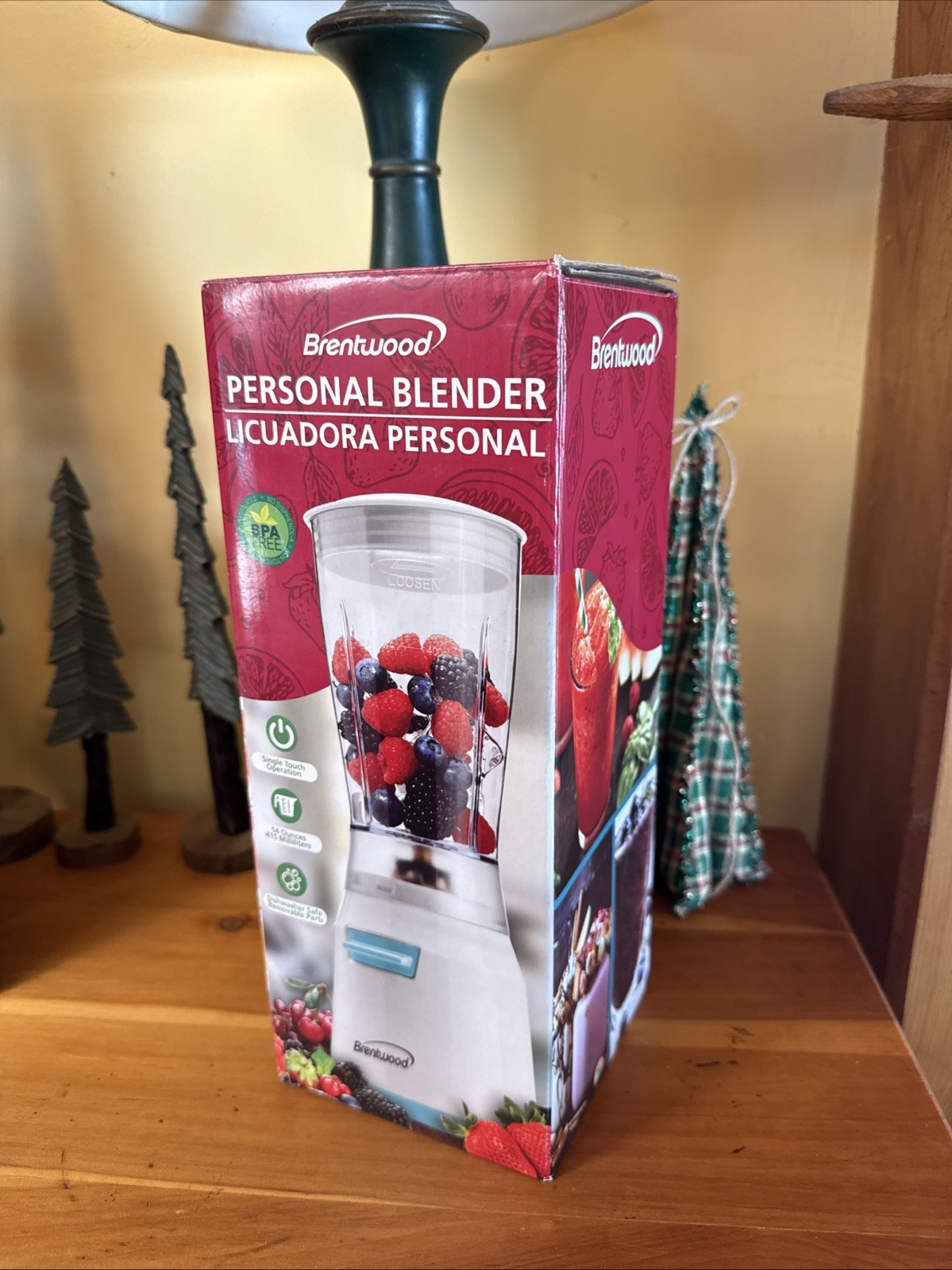 READ NOTES Brentwood JB-191BL 14oz Personal Blender BPA-Free 1 Touch Compact