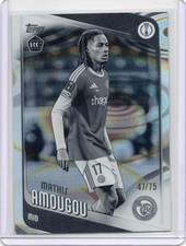 25-26 Topps UEFA Club Comp #177 Mathis Amougou Black & White Holo /75 Strasbourg