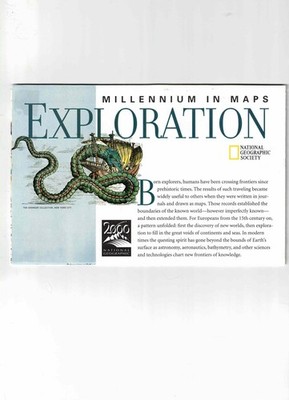 1998-2 February EXPLORATION MILLENNIUM IN MAPS National Geographic Map