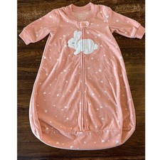 Carters Pink Fleece Sleep Sack 0 3 Months Bunny Hearts Sleep Sack