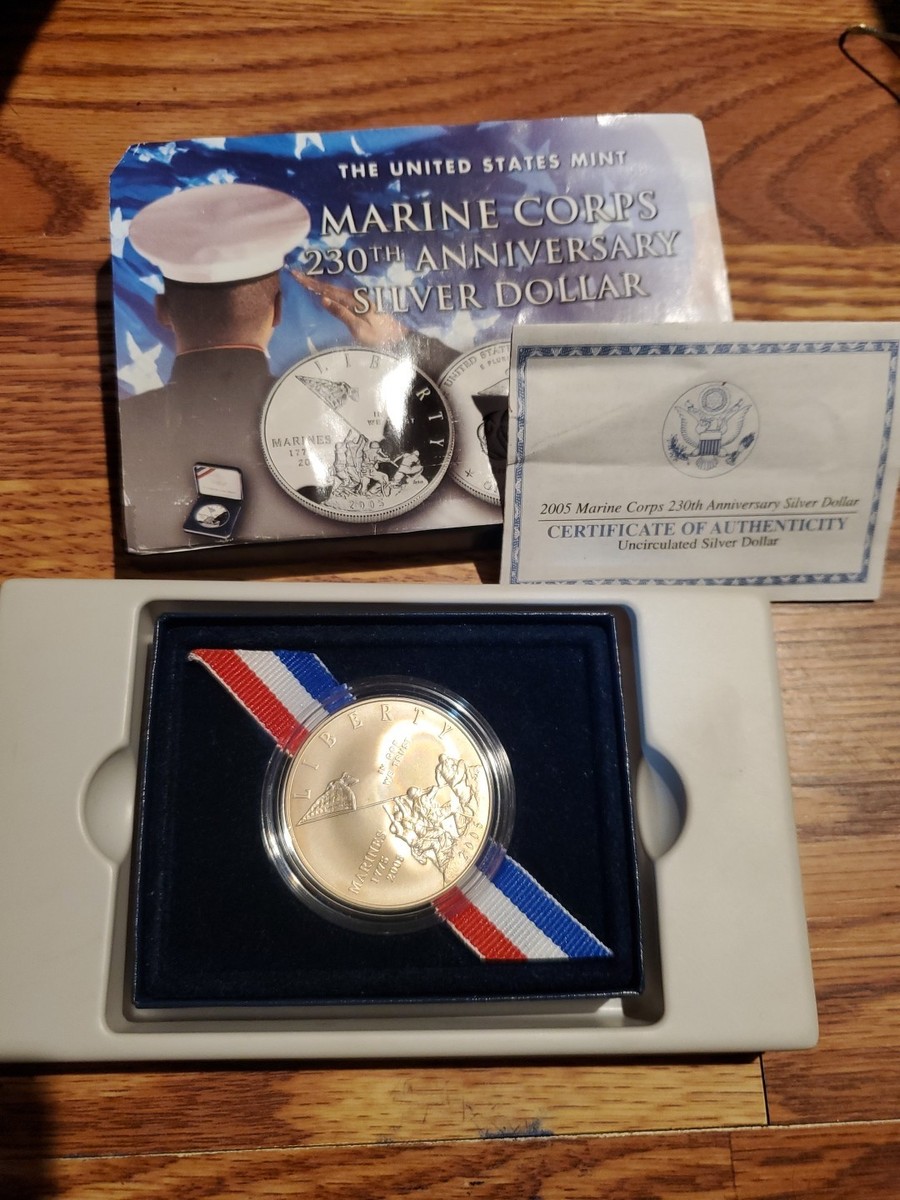 ▲1-1▲united states marine corps 230th Marine Corps 230th Anniversary Silver Dollar | eBay