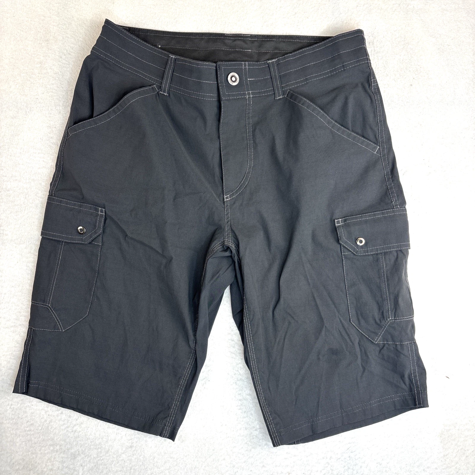 Kuhl Renegade Cargo Shorts Men's Hiking Camping 5136 32 X 12" Charcoal Gray