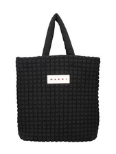 Marni - Uomo - Borsa tote in tela con logo - Nera