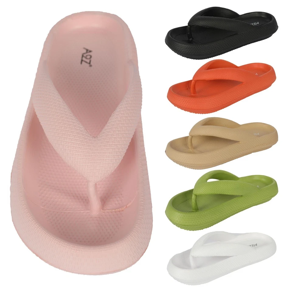 A2Z Femmes EVA Tongs Slip-On Antidérapantes Sandales Douces Chaussons De Piscine - Photo 1/1