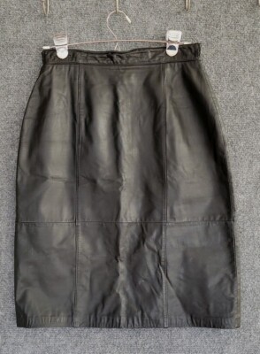 Leather Skirt High Waisted Pencil Skirt 90s Leather Tibor 90s